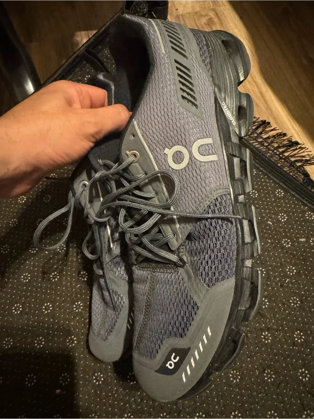 DC Men’s Athletic Shoe in Gray and Black